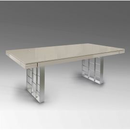Mese dining - Masa dining design LUX Vita 240cm gri cenusiu/ argintiu mat