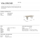Mese dining - Masa dining design LUX Vita 200cm gri cenusiu/ argintiu mat