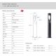 Stalpi - Stalp de exterior VILAGIO 60 IP65 LED 4000K gri inchis