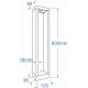 Stalpi - Stalp de exterior CAVALIO 80 IP65 3000K gri inchis