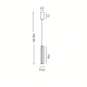 Pendule, Lustre suspendate - Pendul tub subtire negru LED CCT DAMI 1 12W