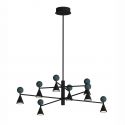 Lustra LED moderna Art Deco Bingo negru/ malachit