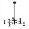 Lustra LED moderna Art Deco Bingo negru/ malachit