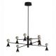 Lustra LED moderna Art Deco Bingo negru/ travertin