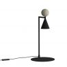 Lampa de masa LED moderna Art Deco Bingo negru/ travertin