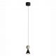 Pendul LED moderna Art Deco Bingo negru/ travertin