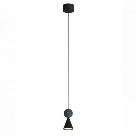 Pendule, Lustre suspendate - Pendul LED moderna Art Deco Bingo negru/ malachit