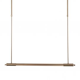 Pendule, Lustre suspendate - Lustra liniara suspendata LED Flusore cupru