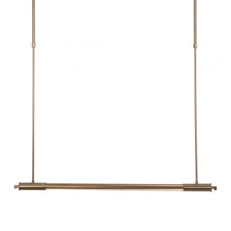 Pendule, Lustre suspendate - Lustra liniara suspendata LED Flusore cupru