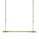 Lustra liniara suspendata LED Flusore auriu