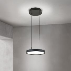 Lustra LED suspendata iluminat sus si jos TEIDE negru