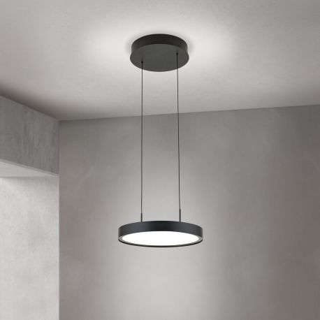Pendule, Lustre suspendate - Lustra LED suspendata iluminat sus si jos TEIDE negru