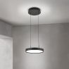 Lustra LED suspendata iluminat sus si jos TEIDE negru