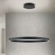 Pendule, Lustre suspendate - Lustra LED circulara iluminat sus si jos KOLK negru 80cm
