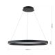 Pendule, Lustre suspendate - Lustra LED circulara iluminat sus si jos KOLK negru 80cm