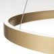 Pendule, Lustre suspendate - Lustra LED circulara iluminat sus si jos KOLK auriu periat 80cm