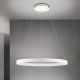 Pendule, Lustre suspendate - Lustra LED circulara iluminat sus si jos KOLK alb 80cm