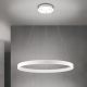Pendule, Lustre suspendate - Lustra LED circulara iluminat sus si jos KOLK alb 80cm
