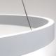 Pendule, Lustre suspendate - Lustra LED circulara iluminat sus si jos KOLK alb 80cm