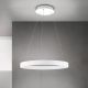 Pendule, Lustre suspendate - Lustra LED circulara iluminat sus si jos KOLK alb 60cm