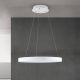 Pendule, Lustre suspendate - Lustra LED circulara iluminat sus si jos KOLK alb 60cm
