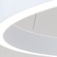 Pendule, Lustre suspendate - Lustra LED circulara iluminat sus si jos KOLK alb 60cm