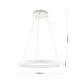 Pendule, Lustre suspendate - Lustra LED circulara iluminat sus si jos KOLK alb 60cm