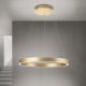 Pendule, Lustre suspendate - Lustra LED circulara iluminat sus si jos KOLK auriu periat 60cm
