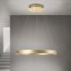 Pendule, Lustre suspendate - Lustra LED circulara iluminat sus si jos KOLK auriu periat 60cm