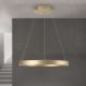 Pendule, Lustre suspendate - Lustra LED circulara iluminat sus si jos KOLK auriu periat 60cm