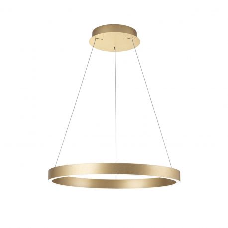 Pendule, Lustre suspendate - Lustra LED circulara iluminat sus si jos KOLK auriu periat 60cm