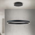 Lustra LED circulara iluminat sus si jos KOLK negru 60cm