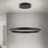 Lustra LED circulara iluminat sus si jos KOLK negru 60cm