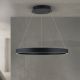 Pendule, Lustre suspendate - Lustra LED circulara iluminat sus si jos KOLK negru 60cm