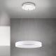 Pendule, Lustre suspendate - Lustra LED circulara iluminat sus si jos KOLK alb 40cm