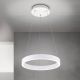 Pendule, Lustre suspendate - Lustra LED circulara iluminat sus si jos KOLK alb 40cm