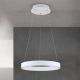 Pendule, Lustre suspendate - Lustra LED circulara iluminat sus si jos KOLK alb 40cm