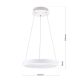 Pendule, Lustre suspendate - Lustra LED circulara iluminat sus si jos KOLK alb 40cm