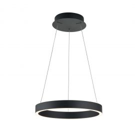 Pendule, Lustre suspendate - Lustra LED circulara iluminat sus si jos KOLK negru 40cm