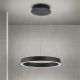 Pendule, Lustre suspendate - Lustra LED circulara iluminat sus si jos KOLK negru 40cm