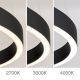 Pendule, Lustre suspendate - Lustra LED circulara iluminat sus si jos KOLK negru 40cm