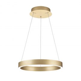Pendule, Lustre suspendate - Lustra LED circulara iluminat sus si jos KOLK auriu periat 40cm