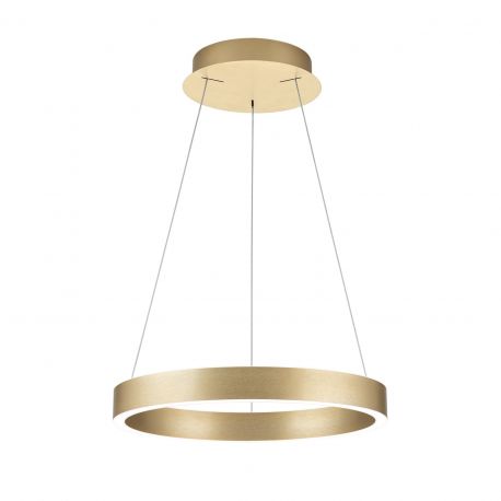 Pendule, Lustre suspendate - Lustra LED circulara iluminat sus si jos KOLK auriu periat 40cm