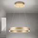 Pendule, Lustre suspendate - Lustra LED circulara iluminat sus si jos KOLK auriu periat 40cm