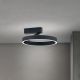 Lustre aplicate - Lustra aplicata LED circulara KOLK negru 40cm