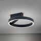 Lustre aplicate - Lustra aplicata LED circulara KOLK negru 40cm