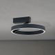Lustre aplicate - Lustra aplicata LED circulara KOLK negru 40cm