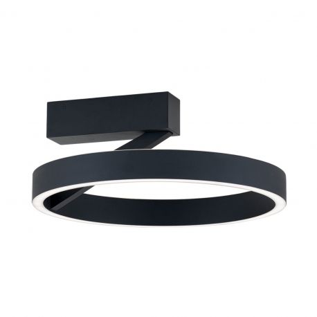 Lustre aplicate - Lustra aplicata LED circulara KOLK negru 40cm