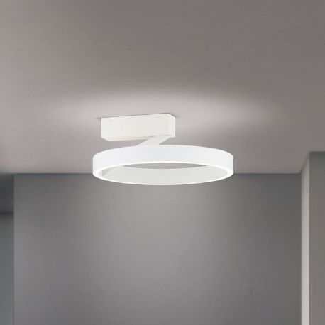 Lustre aplicate - Lustra aplicata LED circulara KOLK alb 40cm