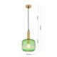 Pendule, Lustre suspendate - Pendul, Lustra suspendata cu sticla canelata CARNEVAL verde
